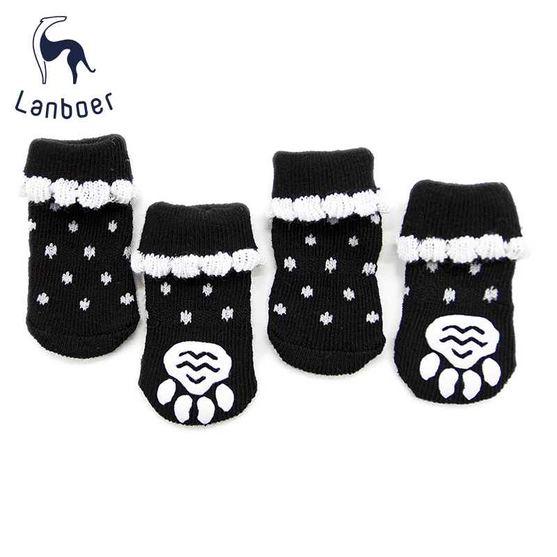 PS023 White spots pet socks fashion lovely with special design